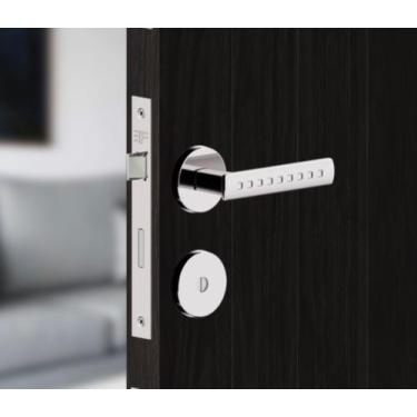 Imagem de Fechadura banheiro roseta redonda zamac - 3f