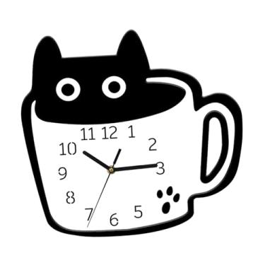 Imagem de Generic Relógio de parede para decoração de casa, resistente, fofo, novidade, decorativo, presente, arte de parede, relógio pendurado para sala de aula,