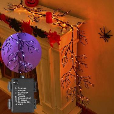 Imagem de Luzes bicolores iluminadas de 6 pés 120 da guirlanda de Halloween BAOL