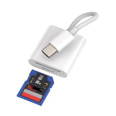 Imagem de Leitor de cartão SD USB C para iPhone 15 Pro Max Plus Dongle (2 em 1) Tipo-C TF Micro SD adaptador de memória para câmera compatível com Samsung Galaxy S22 S23 Ultra Z Flip para Apple para iPad Pro