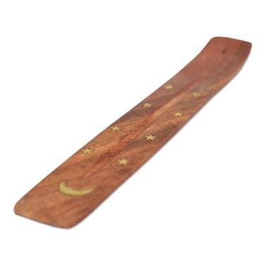 Imagem de Incensário Indiano Madeira Porta Incenso Régua Suporte - DeeyaaIndiana