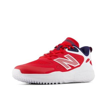 Imagem de New Balance Fresh Foam Velo V4 Turf-Trainer Tênis de softbol feminino, Team Red/White/Team Royal, 41