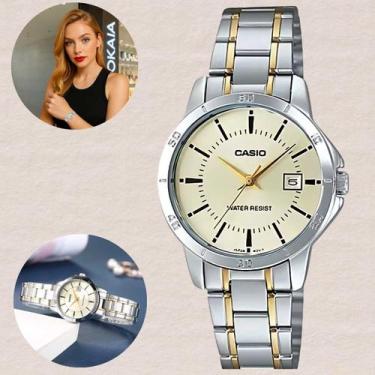 Imagem de Relógio Casio Collection Feminino Casual Analógico Prova D Àgua Prata 