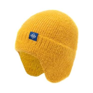Imagem de Gorro De Inverno Feminino Em Cor Doce Com Orelhas De Pelúcia Estilo Kp