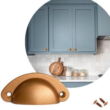 Imagem de 8 Puxador Concha Rose Fosco Para Gavetas, Armários, Móveis - Compras F