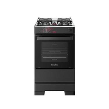 Imagem de Fogão Esmaltec 4 Bocas Ideal Master Mesa Inox Tampa de Vidro Forno 50 