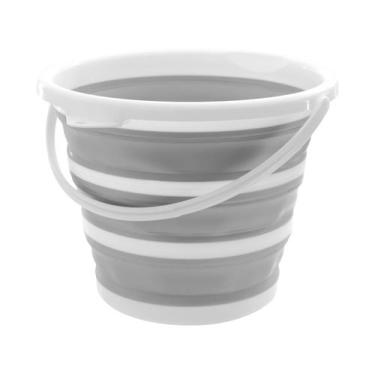 Imagem de Balde Retrátil 10L Powermaid 126032809165, 10L, Branco e Cinza