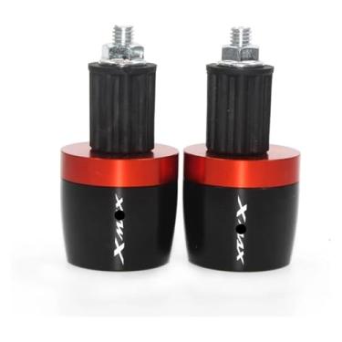 Imagem de Acessórios de motocicleta Alumínio CNC Pegas de Mão Tampa de Extremidade da Barra Compatível com Y&AMAHA Xmax 125 250 300 400 X MAX (B-Orange)