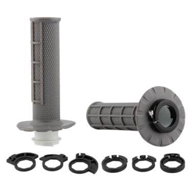 Imagem de Punhos de motocicleta 7/20.3 cm 22 mm Grip W/The Snap-on Cam Lock-on Grips Dirt Bike Handlebar compatível com 125-500 SX SXF EXC EXCF XC XCF (cinza)