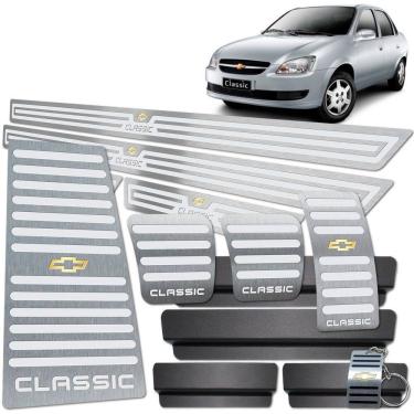 Imagem de Soleira Pedaleira Descanso Inox Classic 2005 A 2016 Prata