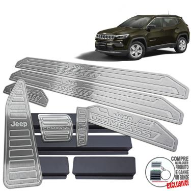 Imagem de Pedaleira + Soleira + Descanso Prata Jeep Compass 2022