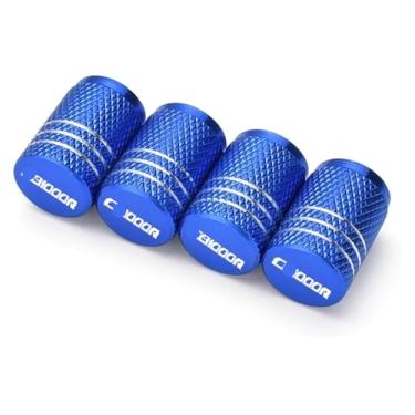 Imagem de Tampa da porta de ar do aro do pneu da motocicleta Tampa da haste da roda da válvula do pneu compatível com CB1000R CB 1000R CB 1000 R 2008-2021 (4 peças azul)