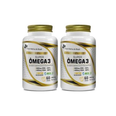 Imagem de Kit 2 Super Omega 3 Meg-3 2x60 cápsulas  Flora Nativa do Brasil, Sem s