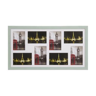 Imagem de Porta Retrato Painel Multifotos Pop 8 Fotos 10X15 Verde Bebê