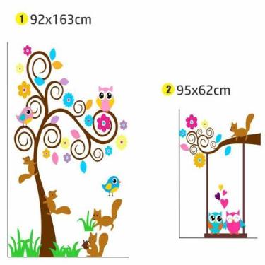 Imagem de Adesivo Parede quarto infantil Floresta 92x163 - Shoppingnet