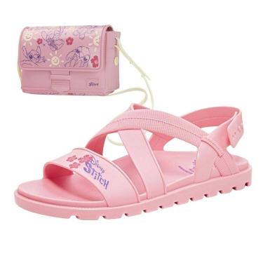 Imagem de Sandália Infantil Menina Fácil Calce Ajustável Disney Stitch