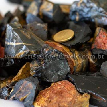 Imagem de 1 kg de Onix Preto Bruto - Pedras Naturais de 10 a 70 mm - Classe A pa