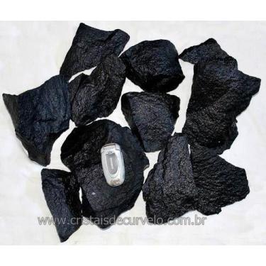Imagem de Pacote de 5kg de Quartzo Preto e Quartzito Preto - Pedra Bruta para La
