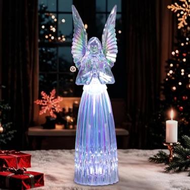 Imagem de Yinns Christmas Angel Figurines, 16.5 Inch Trumpet Angel Figurines, Christmas Light Up Angel with Wings and Trumpet, Tabletop Decor for Xmas Decoration Indoor Home Party Supplies