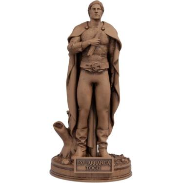 Imagem de Estátua Exu Arranca Toco Umbanda Candomblé (Cor Madeira)