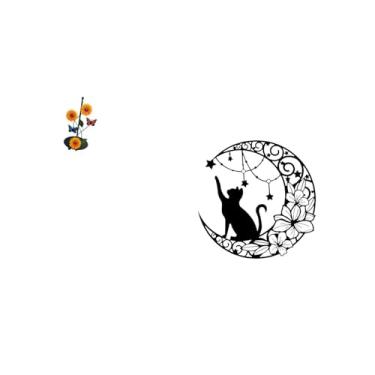 Imagem de Fenteer Porta-toalhas de Papel para Gatos, Dispensador Antiderrapante, Suporte Vertical para Lenços de Papel, Decoração de Parede de Metal, Arte de Parede de