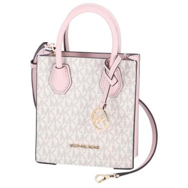 Imagem de Michael Kors Mercer Bolsa tiracolo extragrande de couro granulado, Pwd Blsh Mlt
