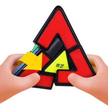 Imagem de  Cubo Mágico Pirâmide Triangular Jiehui 3x3x3  Desafio e Diversão para
