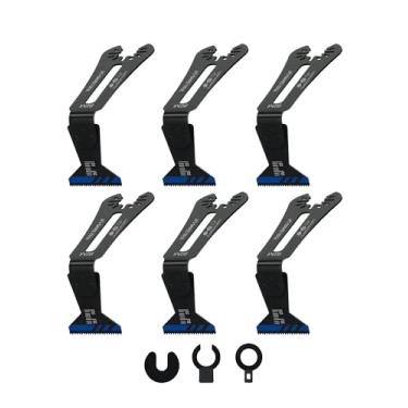 Imagem de Lâminas de serra oscilantes de ângulo de 90° 6 peças - Lâminas KURSTOL bimetálicas para ferramentas oscilantes, lâminas multiferramentas para espaços apertados e cortes de mergulho nos cantos