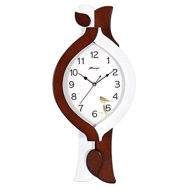 Imagem de ZYHSIJOBAS Decoração de parede de metal para casa, relógio de parede para decoração de sala de estar, relógio de parede, decoração de personalidade moderna relógios de parede com pêndulo