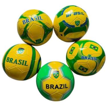 Imagem de Bola Futebol material sintético Brasil N5 Oficial Campo Treino Jogo Re