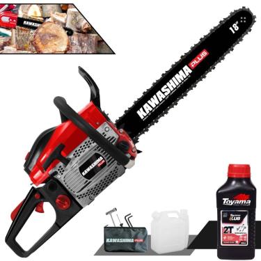 Imagem de Motosserra Kawashima KCS550-P À Gasolina 2T 54,6cc Profissional Com Carcaça de Magnésio e Sabre 18’` Ideal Para Todos os Trabalhos + ÓLEO TOYAMA 2T