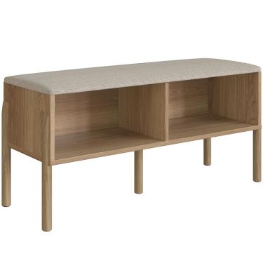 Imagem de Sapateira Banco Hall De Entrada Pés Madeira Moss A03 Hanover Roble - Lyam Decor