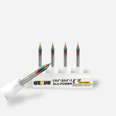 Imagem de Fresadora final WEXWE Tools DLC Series Carbide Square 2 Flute, 5 unida