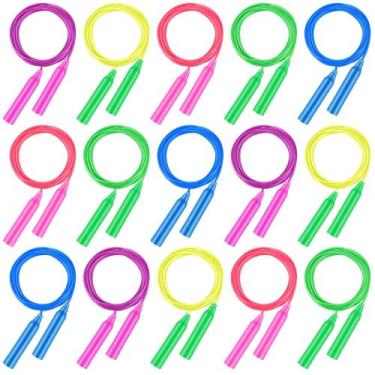 Imagem de Conjunto Jump Rope Aodaer Kids, 15 pacotes, 2,2 m, colorido ao ar livr