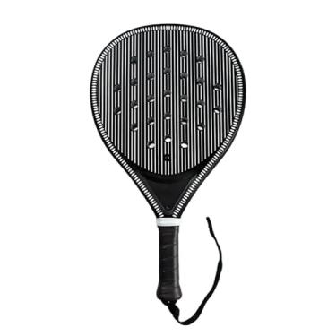 Imagem de Baoblaze Raquete de Padel de Tênis de Praia com EVA e Bom Controle de Bola com Punho, Raquete de Padel de Tênis com Superfície de Fibra de Carbono para, Preto