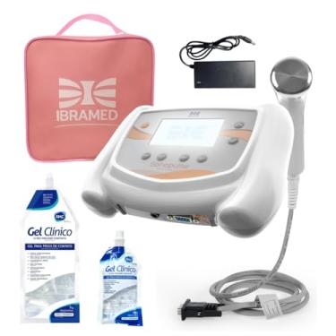 Imagem de Kit Completo Sonopulse Portátil de Ultrassom Terapêutico 1 e 3 MHz – com Gel 1kg, Bolsa de Transporte Rosa | Reabilitação e Estética