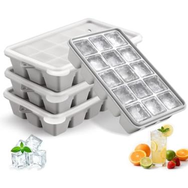 Imagem de Bandejas de silicone para cubos de gelo (cinza)