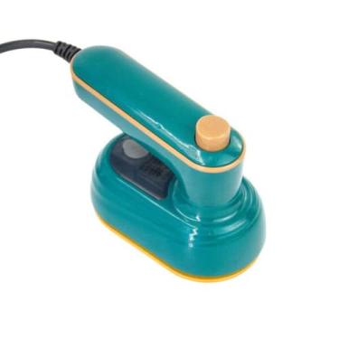 Imagem de Mini Ferro De Passar Roupa Portátil a Vapor, Base Giratória, Compacto para Viagem, 220V, Tanque 50ml, com Copo Medidor e Protetor de Silicone