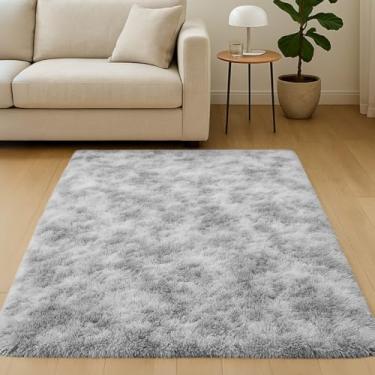 Imagem de Carpete, Tapete Sala Grande, 1,00x1,50 Sala Quarto Felpudo Premium，Antiderrapantes e Macios(Cinza Mesclado)