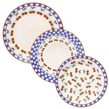 Imagem de Aparelho de Jantar e Lanche 12pçs Donna Jardim de Cerejas