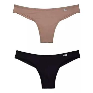 Imagem de Kit/2 Calcinha Fio Dental DelRio 57870 Feminina Fio Duplo Microfibra T