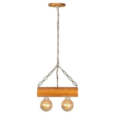 Imagem de Luminária Pendente Rústico De Teto 2 Lâmpada