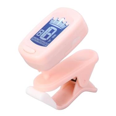 Imagem de RiToEasysports Clipe No Afinador de Guitarra Alta Sensibilidade Desligamento Automático Afinador Digital para Violino Ukulele, Design Antiderrapante para Músicos (Rosa)