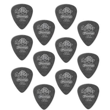 Imagem de 12 Palheta DUNLOP Tortex 1.0 mm Standard guitarra 488R preta