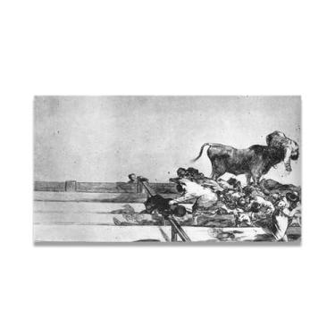 Imagem de LKXGRRSFG Unfortunate IncidentFrancisco De Goya Impressão em tela romântica espanhola - Obra-prima do influente pintor romântico 80 x 144 cm sem moldura