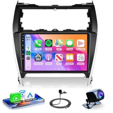 Imagem de Rádio estéreo para carro 4G + 64G para Toyota Camry 2012 2013 2014, Rimoody Carplay, Android, tela sensível ao toque de 10,1 polegadas, navegação GPS, Wi-Fi, EQ, Bluetooth, rádio FM e conexão