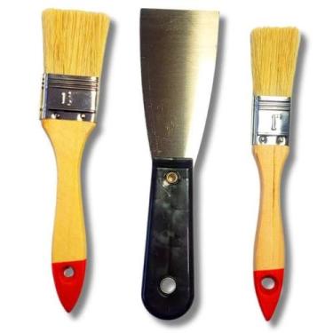 Imagem de Kit Conjunto Pinceis Com Espatula Jogo Pintura Profissional 3223 - fbg