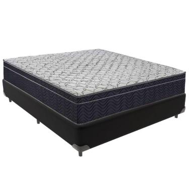 Imagem de Cama Box Preto E Colchão Airtech 150 Espuma D45 Viúvo Ortobom