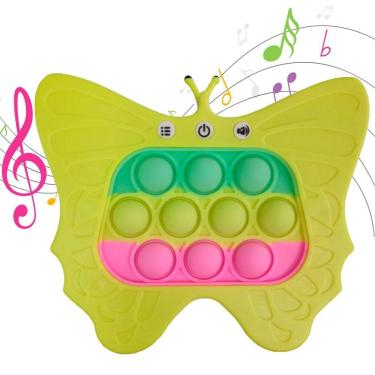 Imagem de Pop It Mini Game Interativo Borboleta Jogo 4 Modos Som Luz Fidget Sensorial Anti Estresse Ansiedade Criança Portatil