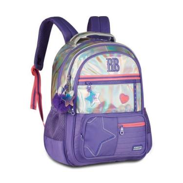 Imagem de Mochila de Costas Holo Shine 17,5" RB27017 - Rebecca Bonbon, Roxo